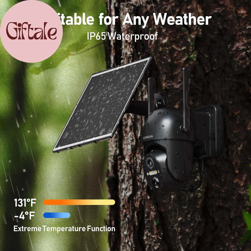 4G LTE Cellular Solar Security Camera Wireless Outdoor, No Wifi Solar Powered Ca gallery