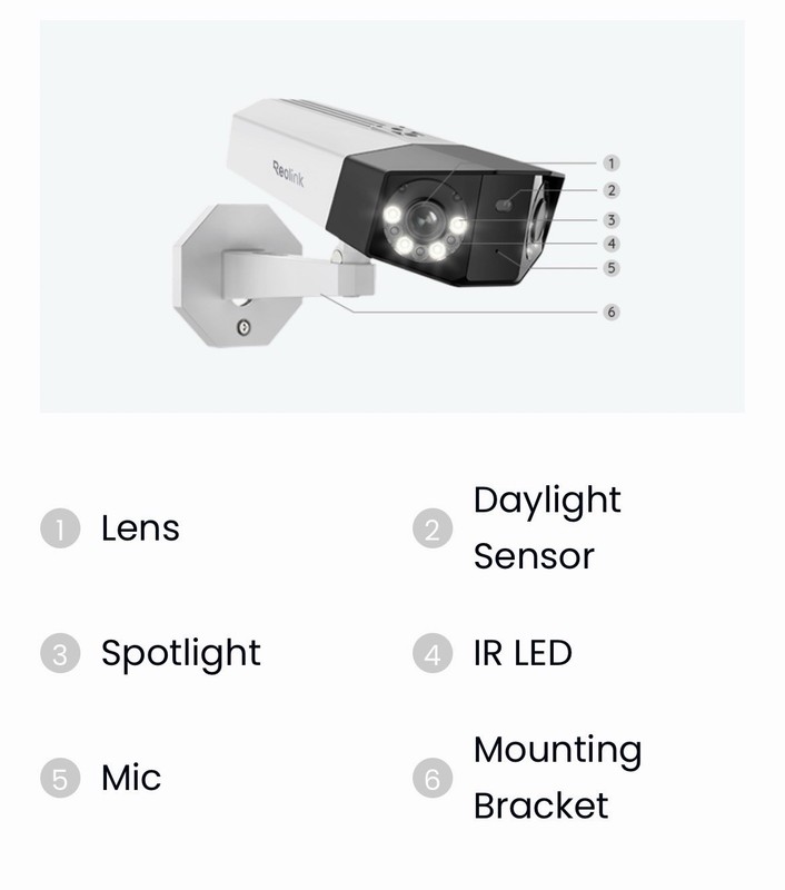 Reolink Duo Floodlight PoE Bullet IP Camera Spotlight Color Mic/Speaker microSD gallery