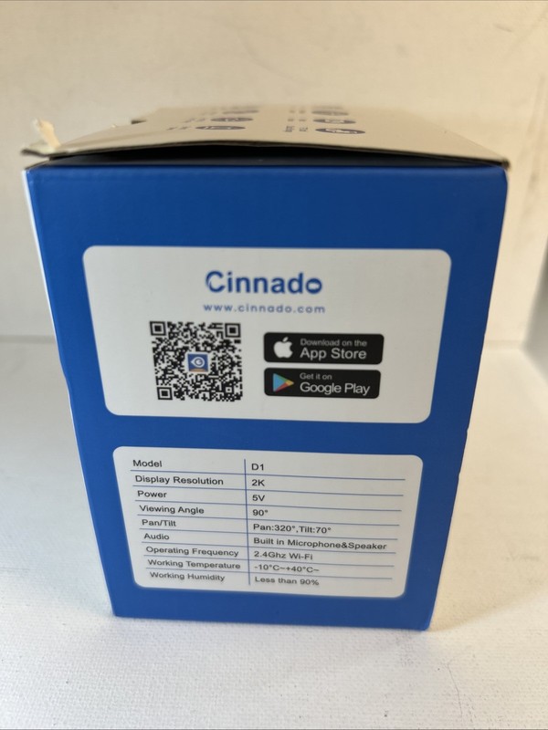 Cinnado Security Camera Indoor-2K 360° Wifi Cameras Home Monitor Security White gallery