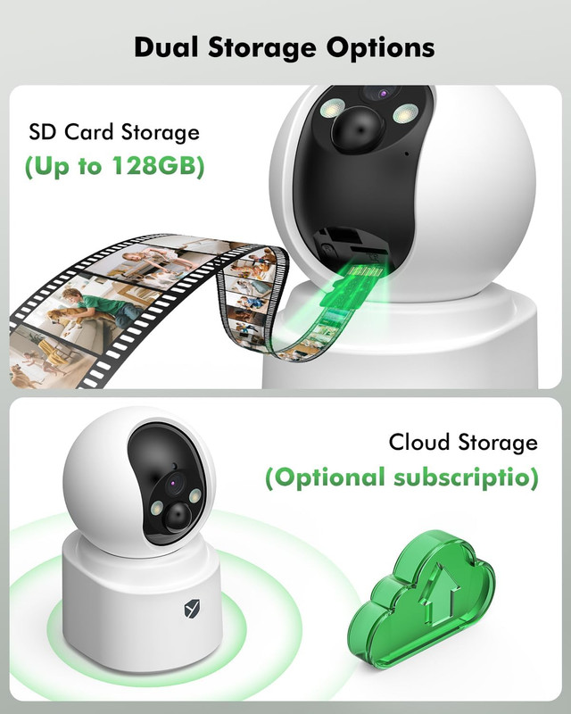 Wireless Camera 2.5K 4MP Pan Tilt Battery 2-Way Audio gallery