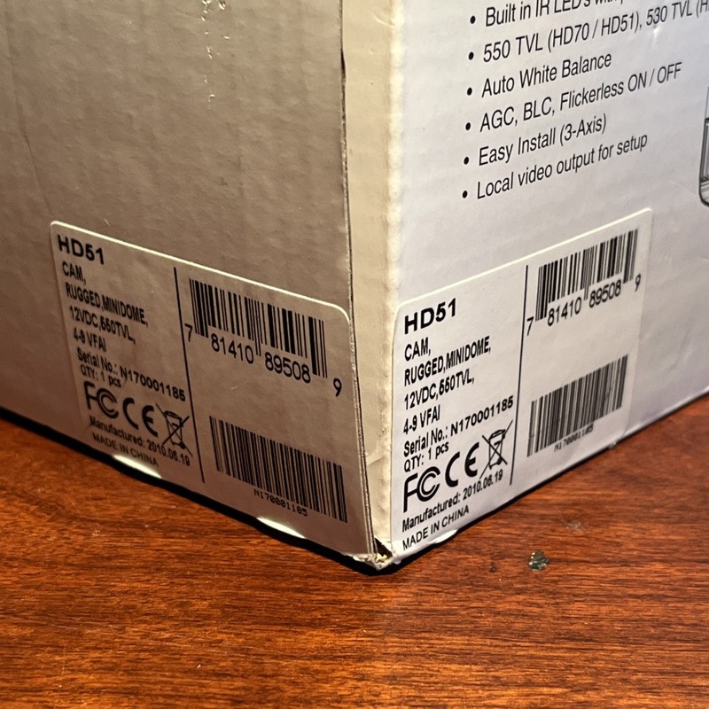 Honeywell HD51 Vandal Resistant Rugged Dome Camera Minidome White Parts Only gallery