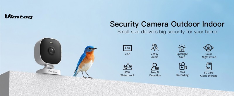 2.5K Home Security Cameras - Indoor/Outdoor, Color Night Vision, 2-Way Audio, Mo gallery