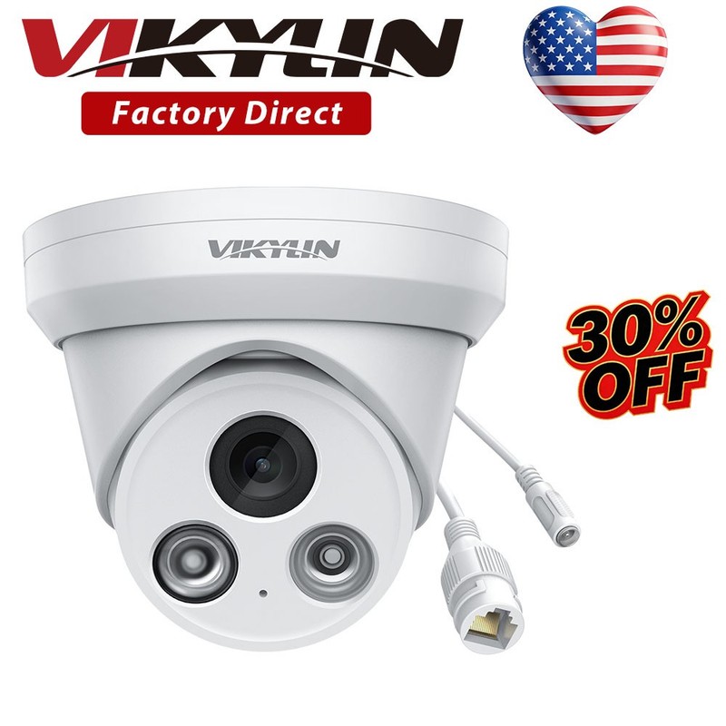 NEW Vikylin 24H Recorder Color 8MP 4K Security Ethernet Camera with Audio ONVIF
