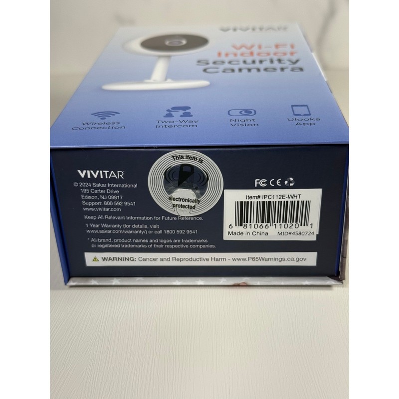 Vivitar Wi-Fi Indoor Security Camera with Two Way Intercom and Night Vision gallery