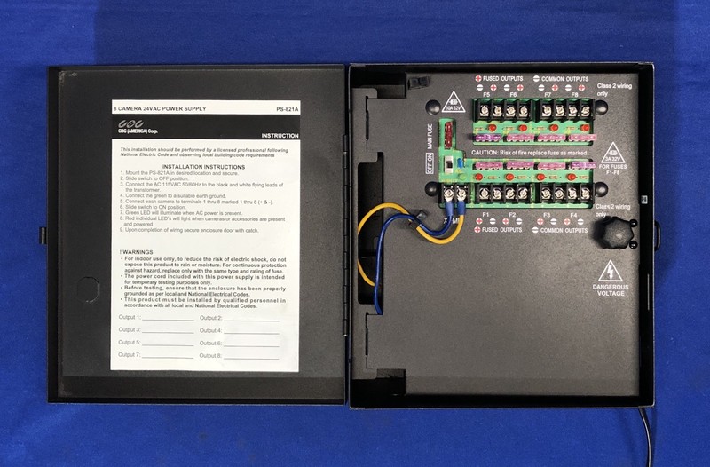 CBC/GANZ PS-821A 🟦 24 VAC Camera Master Power Supply