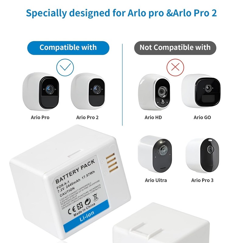 Arlo Pro 2 Go Rechargeable Security Camera Batteries with Charging Station gallery