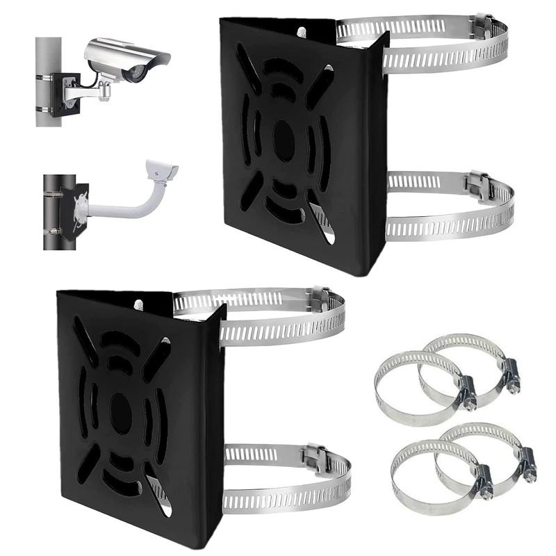 Universal Vertical Pole Mount Adapter Bracket for CCTV Security Camera PTZ Do…