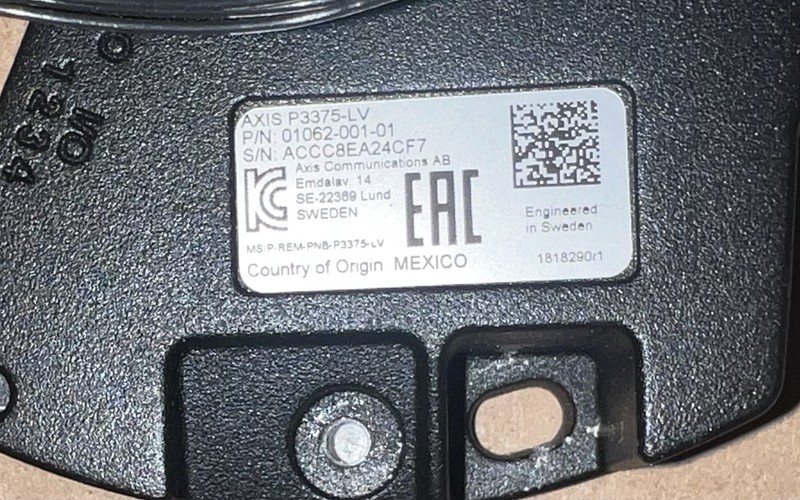 Axis P3375-LV IP Network Dome Surveillance Camera PoE - 01062-001-04 As Is gallery