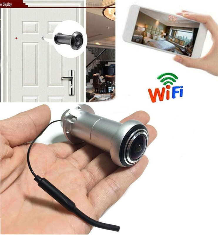F Smartphone 1080P HD Wireless WiFi Door Peephole Camera Motion Detect Recording
