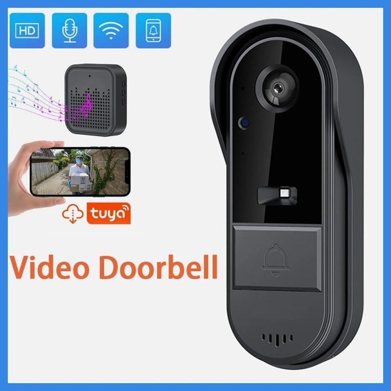 Tuya WiFi Video Doorbell Outdoor Wireless Camera HD Night Vision IP65 2-Way