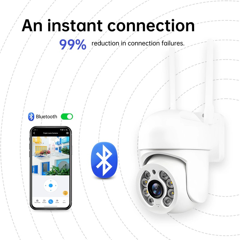 5MP Mini PTZ IP Cameras Wifi Human Detection Night Vision Outdoor CCTV Cameras gallery