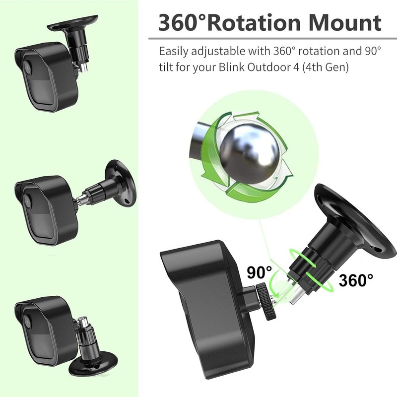 Durable 2-Pack Blink Outdoor Camera Mounts with 360° Adjustability & Protection gallery