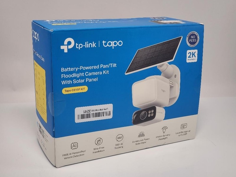 TP-Link Tapo C615F Kit 2K Pan Tilt Floodlight Camera Solar Wireless Outdoor