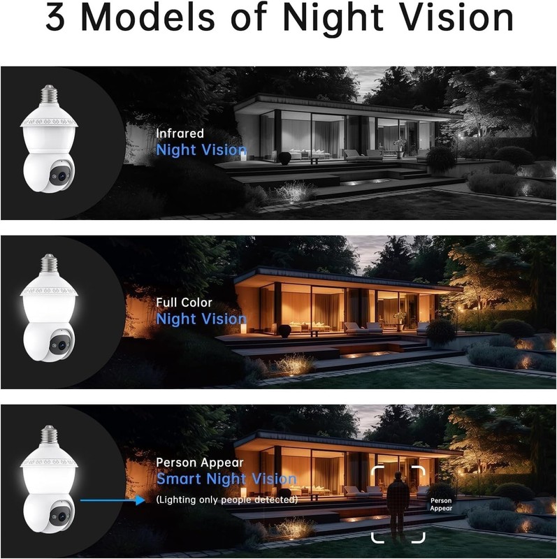 Security Camera, 5G&2.4G Security Cameras Wireless Outdoor,2K Camera, 360° Pack2 gallery