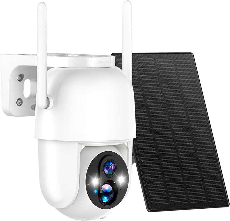Solar Security Cameras Wireless Outdoor, 2K 3MP Pan Tilt 355° View IP65 Waterpro gallery