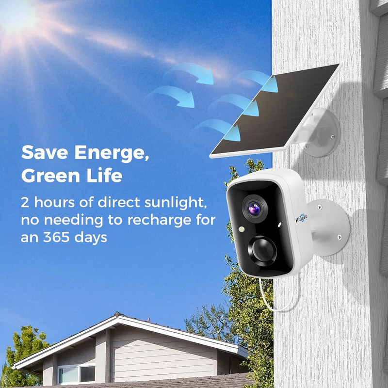 Solar Camera Security Outdoor, 4 Pack 100% Wireless 3K 4MP Surveillance Indoor W gallery