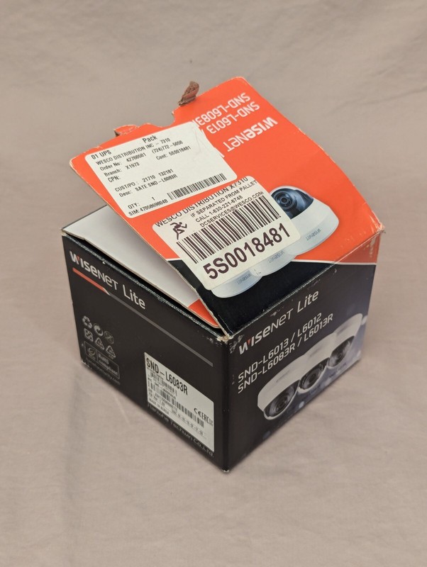Wisenet SND-L6083R Network Security Camera – New in Box