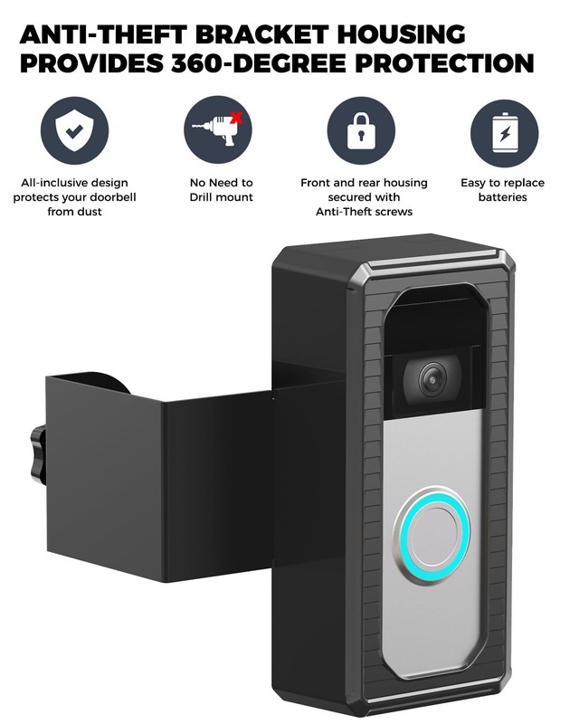 Anti-Theft Doorbell Mount Compatible with Ring Wireless Video Doorbell and Ba... gallery