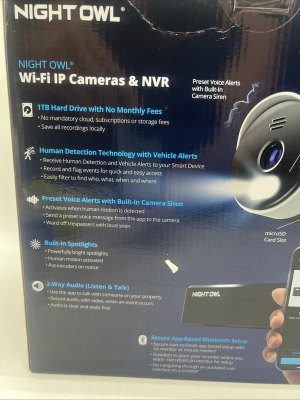 New Night Owl Wi-Fi Security System x4 IP 1080p Cameras WM-BTWN81-2-4L FreeS&H gallery