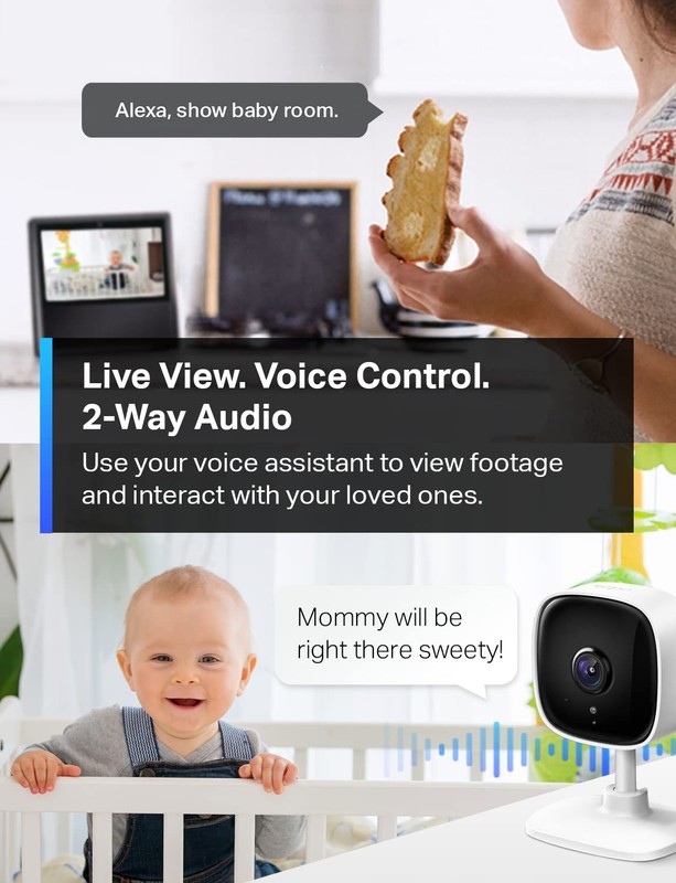 TP-Link Tapo 1080P Indoor Security Camera for Baby Monitor, Dog Camera w/M gallery