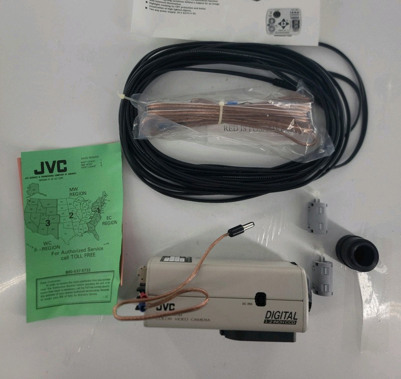 JVC TK-C1360BU Color Video Camera 24V AC/12V 60Hz DC6.6v with L3-8mm 1:1.4 NEW