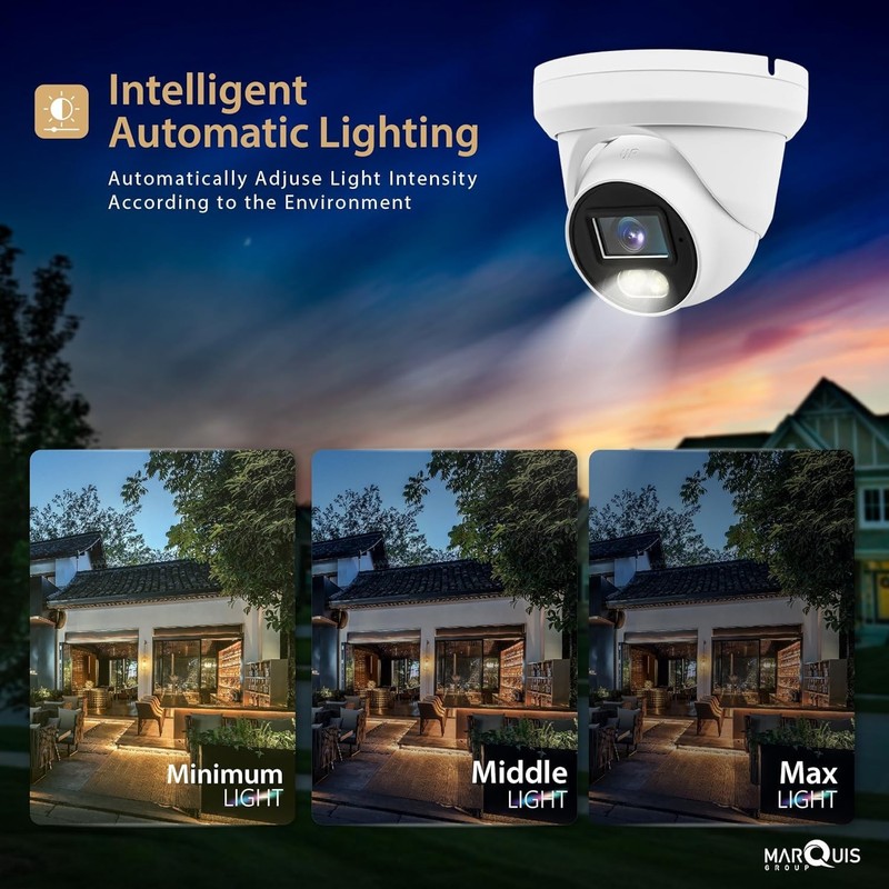 4MP PoE IP Turret Dome with Audio, IP Outdoor , Waterproof IP66, 108° Wide An... gallery