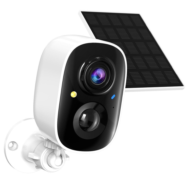 2K FHD Smart Wireless Security Camera Indoor/Outdoor,Solar Powered WiFi Camer…