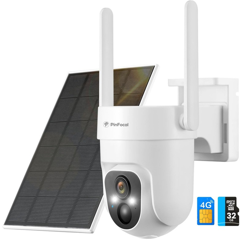 4G LTE Cellular Wireless Outdoor, No WiFi Needed, 2K Color Night Vision, 360°…