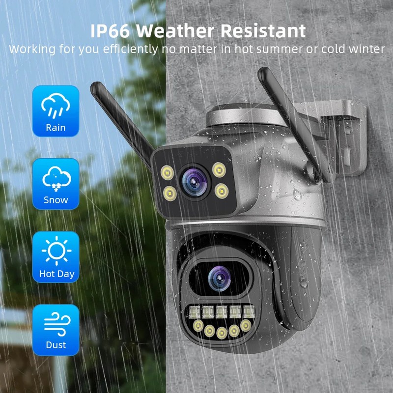 4K 8MP Wifi IP Camera Dual Screen Home Outdoor Security Auto Tracking CCTV Video gallery