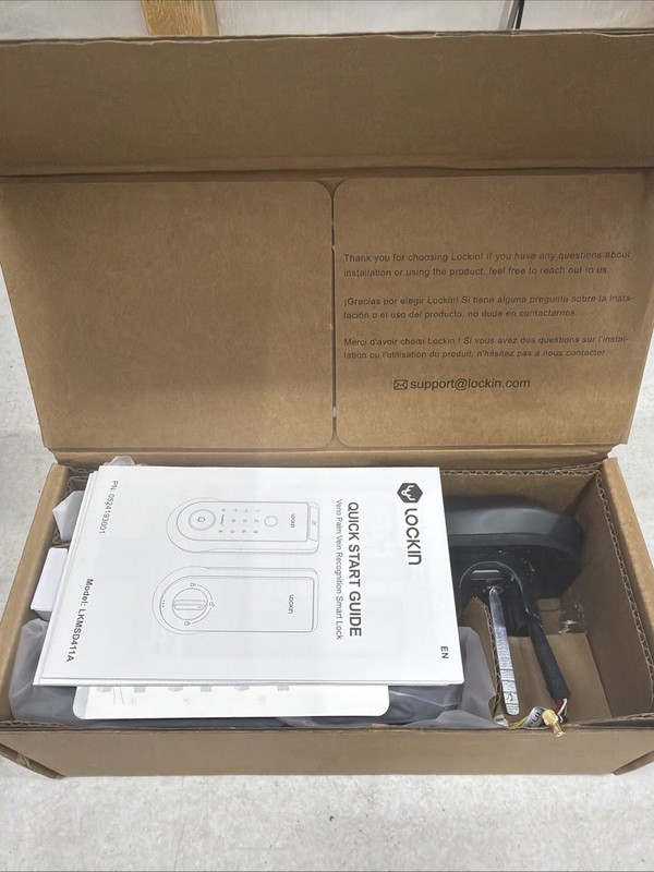 LOCKIN Veno Plus Palm Vein Recognition Video Smart Lock - Open Box gallery