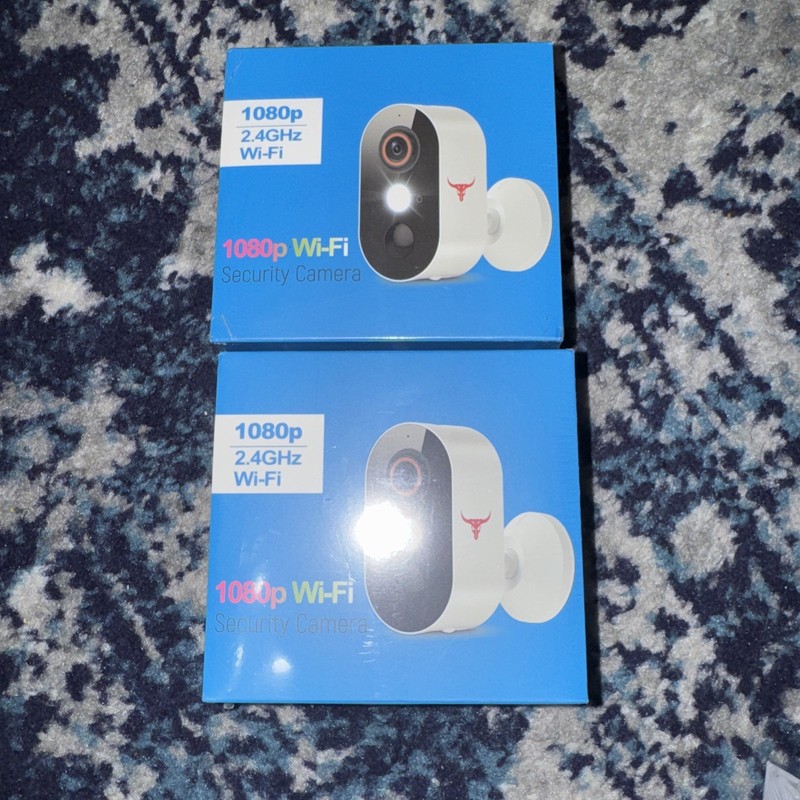2 Pack Wireless Security Camera System Smart Night Vision Outdoor WiFi Cameras