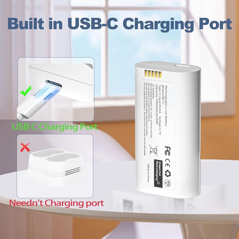 USB Charging Station & 1 Pack V4 Battery for Video Doorbell 2 and Spotlight Cam gallery