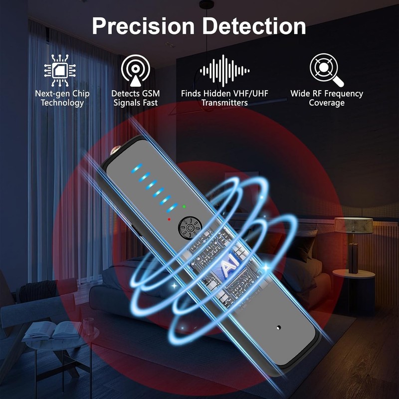 Hidden Camera Detector Upgraded Portable RF Signal Scanner, Wireless Bug Finder gallery