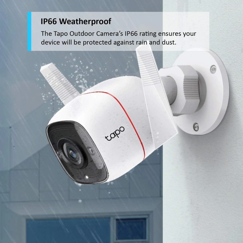 Tapo C310 2K 3MP Wired Security Camera Outdoor Motion Detection IP66 Built in gallery
