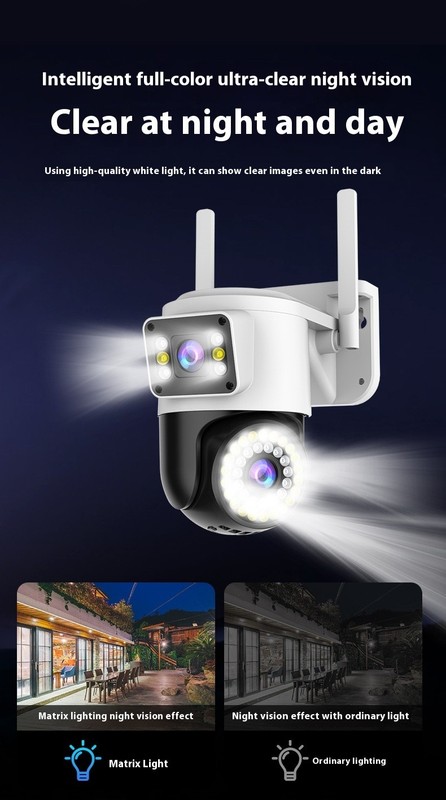 Night Vision Wireless Wifi Binocular Dual-screen Surveillance Camera gallery