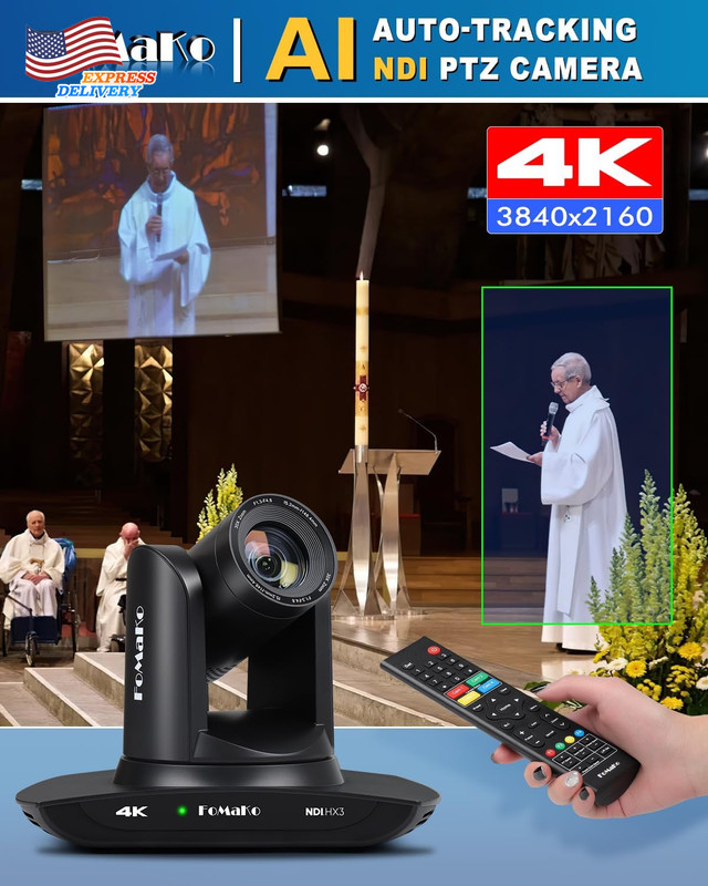 K30NS 4K 30X Optical Zoom PTZ Camera with NDI 6 & NDI HX3 AI Auto-Tracking Gen 3 gallery