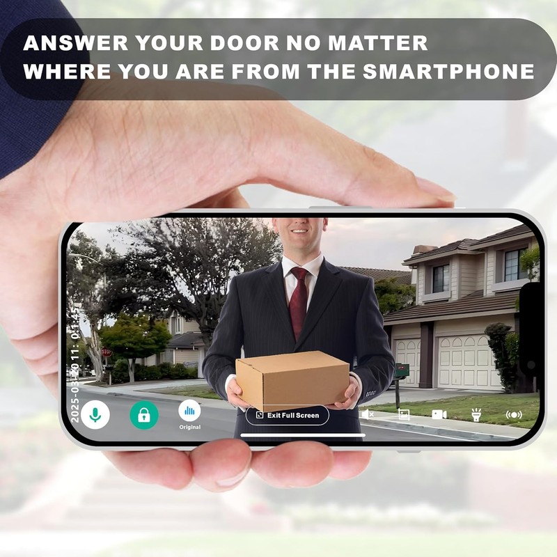Video Doorbell Intercom Night Vision Camera Access Control with Chime gallery