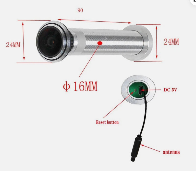 4K HD Wireless WiFi Door Peephole Camera Motion Detect Recording For Smartphone gallery