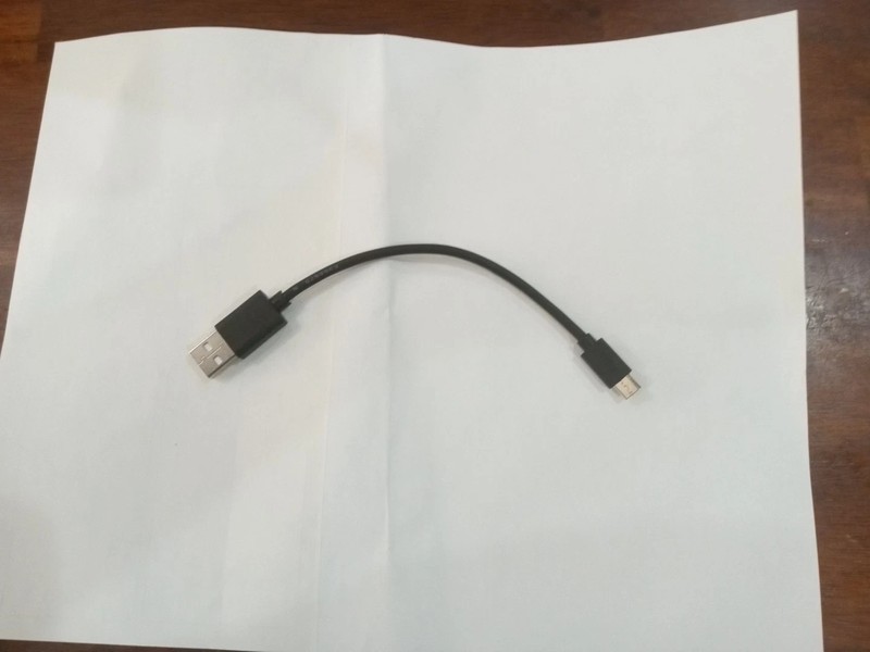 USB-A to Micro USB Charging Cable, Black 7-in Long