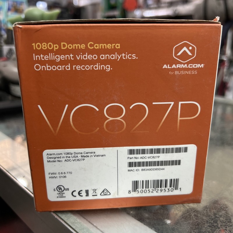 Alarm.com ADC-VC827P 1080P Indoor/Outdoor Fixed Vandal Resistant Dome Camera, WH gallery