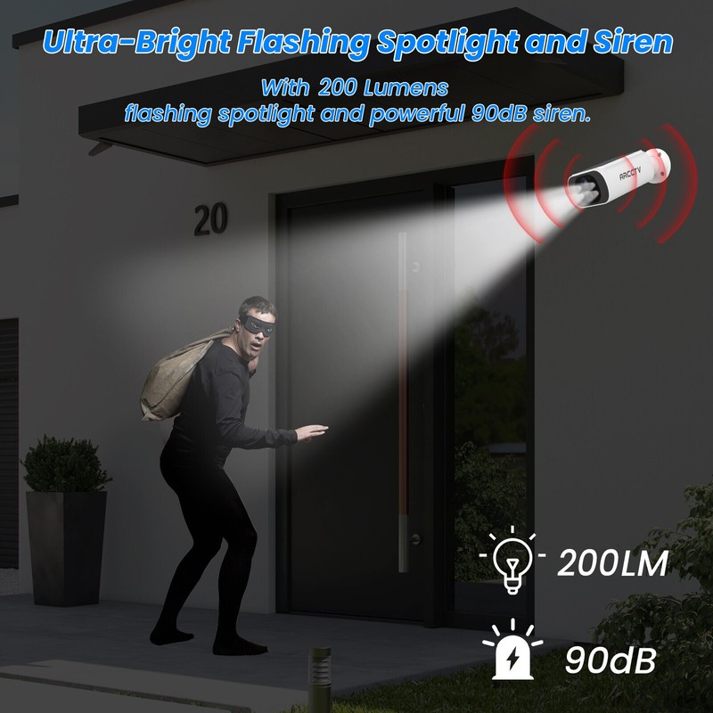 ARCCTV 2K Wireless Security Camera Outdoor Solar Battery 2 Way Audio WIFI Camera gallery