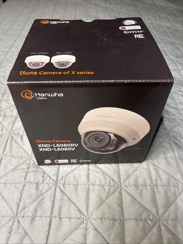 Hanwha Techwin XND-L6080V 2MP Vandal IP Dome Security Camera RJ45 Wisenet PoE