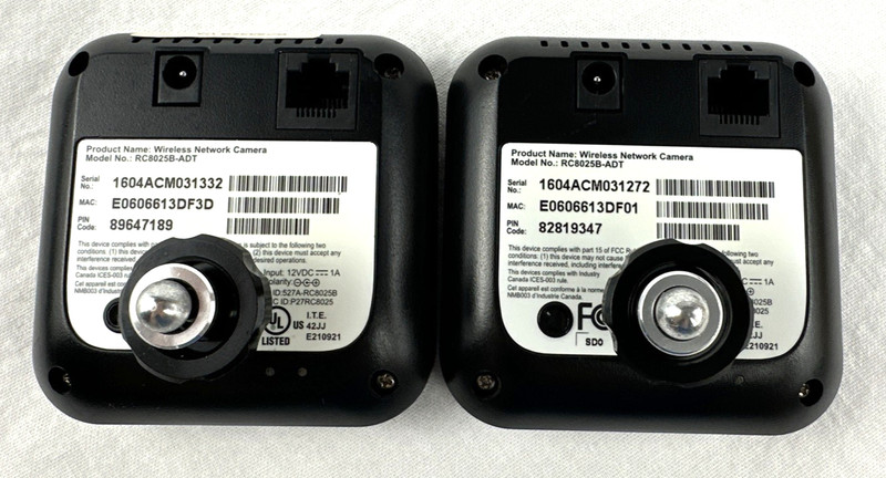 4 ADT RC8025B Wireless Network Cameras w/ Stands Power Cord, Untested, Free Ship gallery