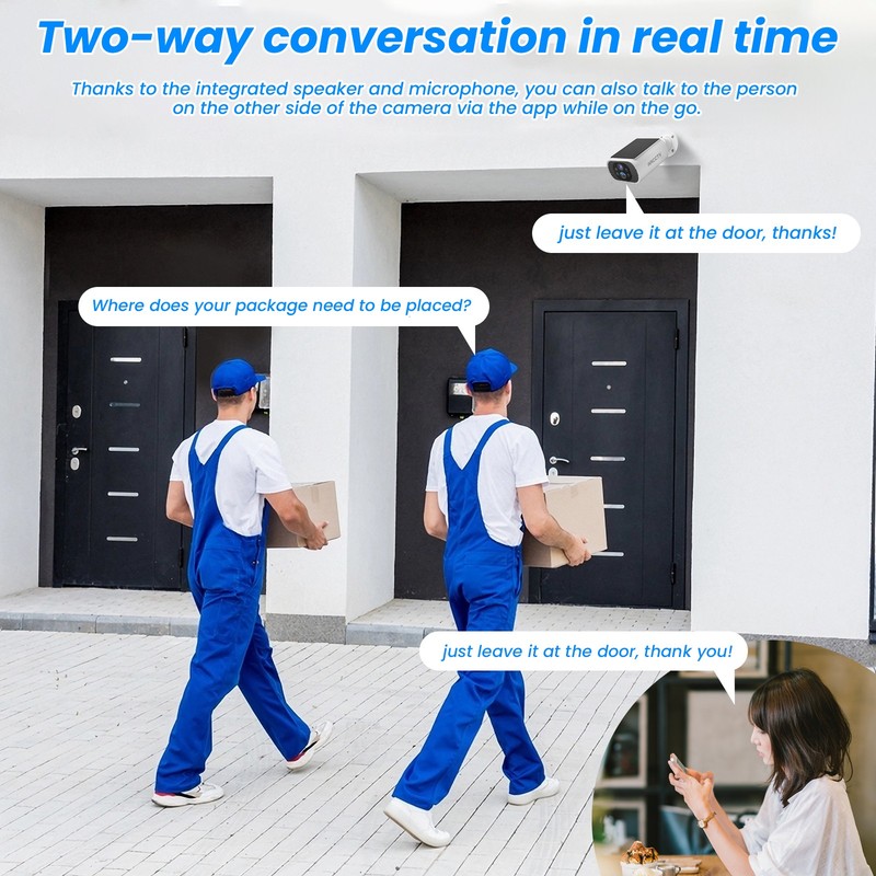 ARCCTV 2Pcs 4MP WiFi6 Solar Security Camera Wireless Outdoor Color Night Vision gallery