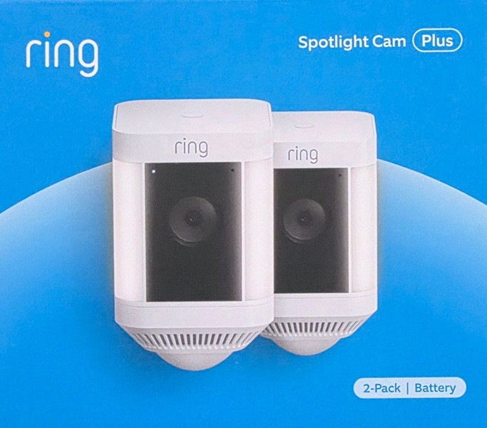 Ring Spotlight Cam Plus (Battery) Security Camera & Spotlight 2-PACK (White)