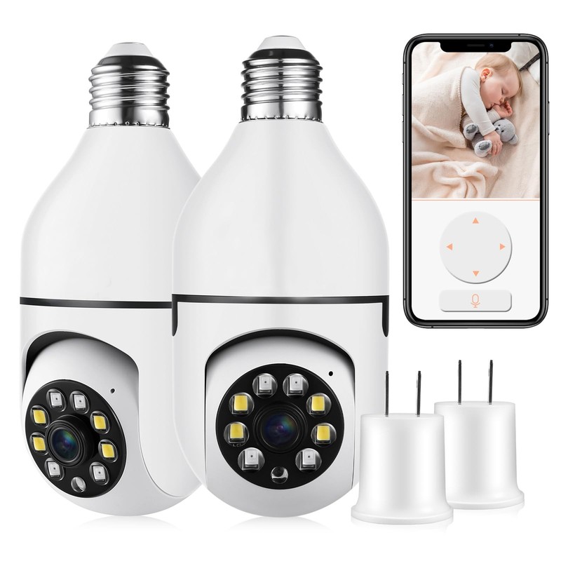 Security Camera Indoor Wireless WiFi Outdoor Home E27 360 Degree Panoramic Ho…