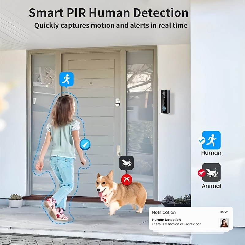 Video Doorbell Camera with Chime WiFi Night Vision Motion Detection Bell gallery