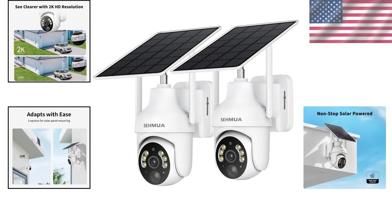 2K Full HD Wireless Security Cameras - Night Vision gallery