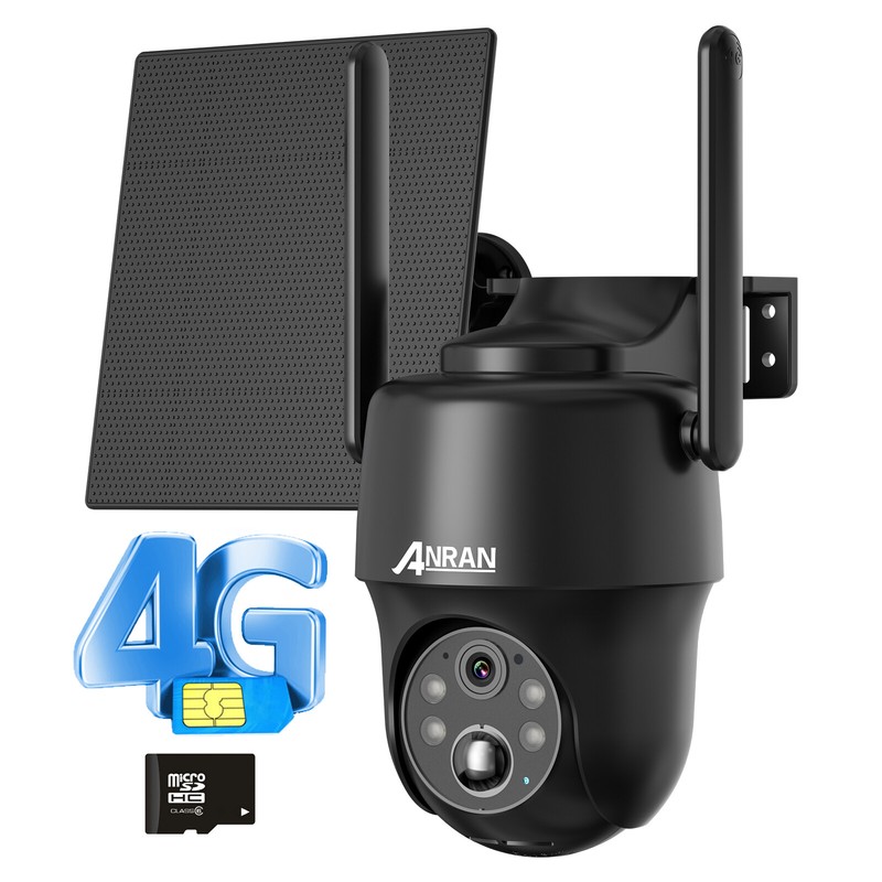 4G LTE Cellular Solar Security Camera Outdoor Wireless Battery Camera w/SIM Card
