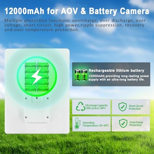 8W Solar Panel Built-in with 12000mAh Battery for Security Camera Outdoor, gallery